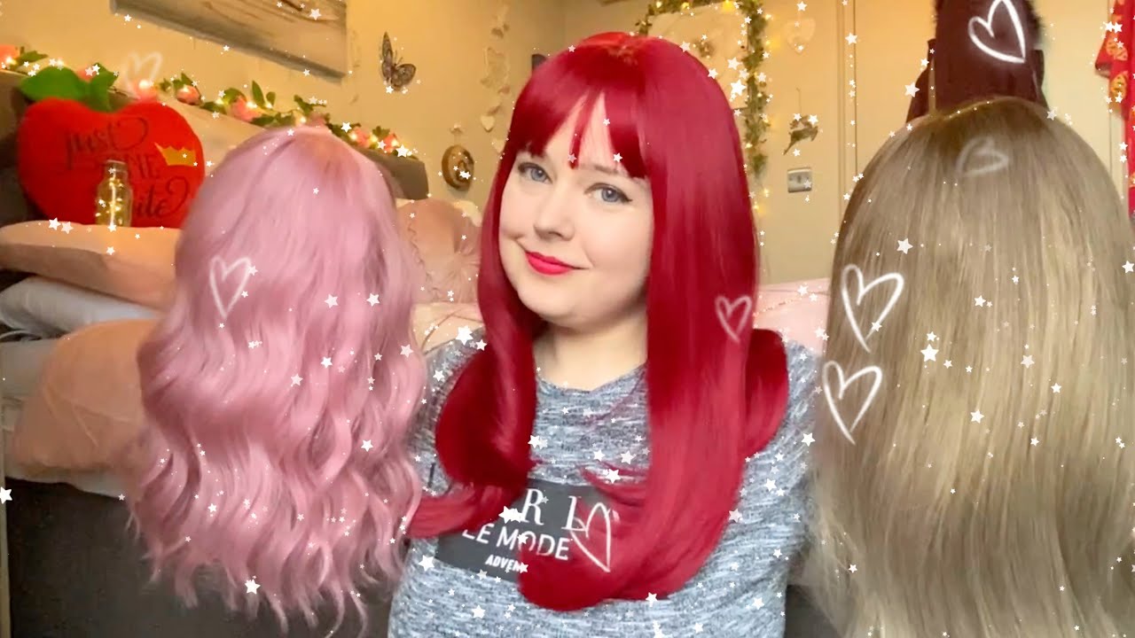 👩‍🎤 ASMR ~ Shein Wigs Try On & Review ~ Tingly Hair Brushing ~ 7 Wigs ~ Relaxation & Sleep 👩‍🎤