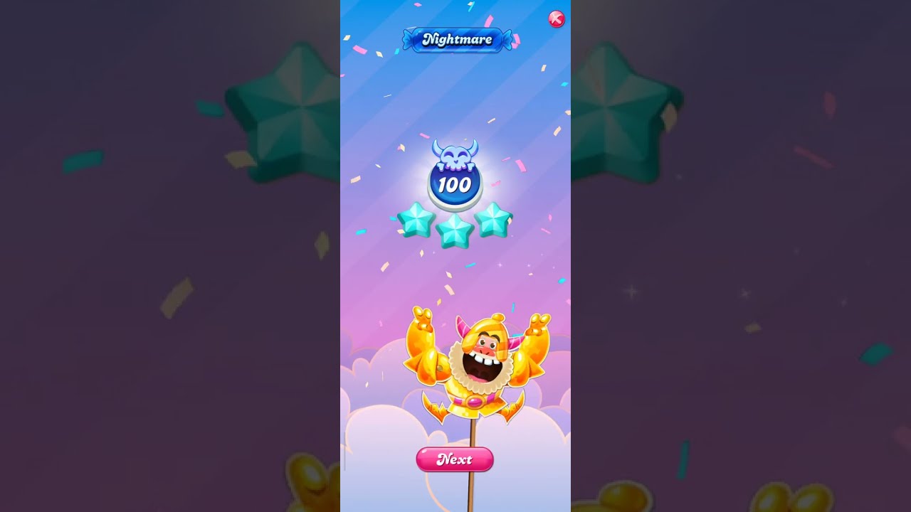 Candy crush saga level 100 reach finally #trending #candycrushfriendssaga