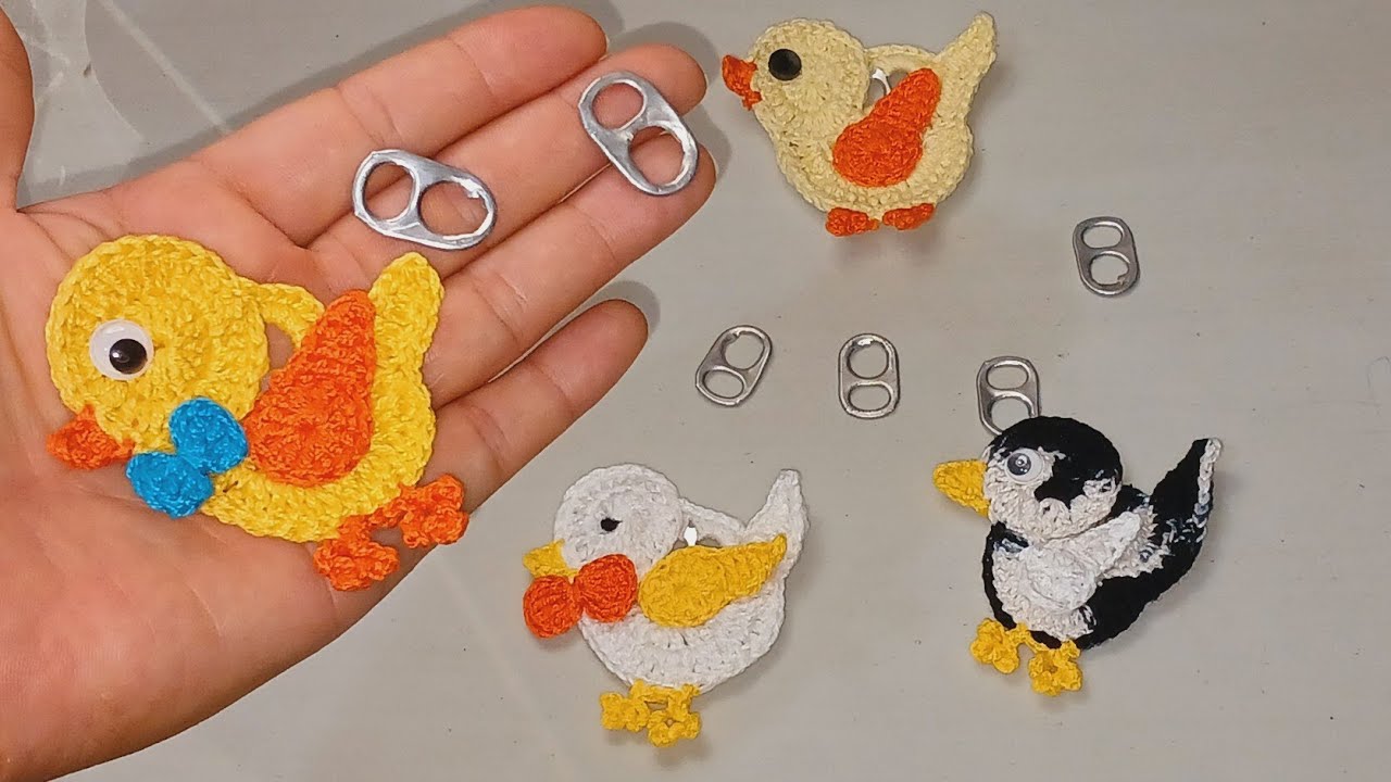 TEJI ESTOS POLLITOS USANDO MIS ANILLAS DE LATAS !!!