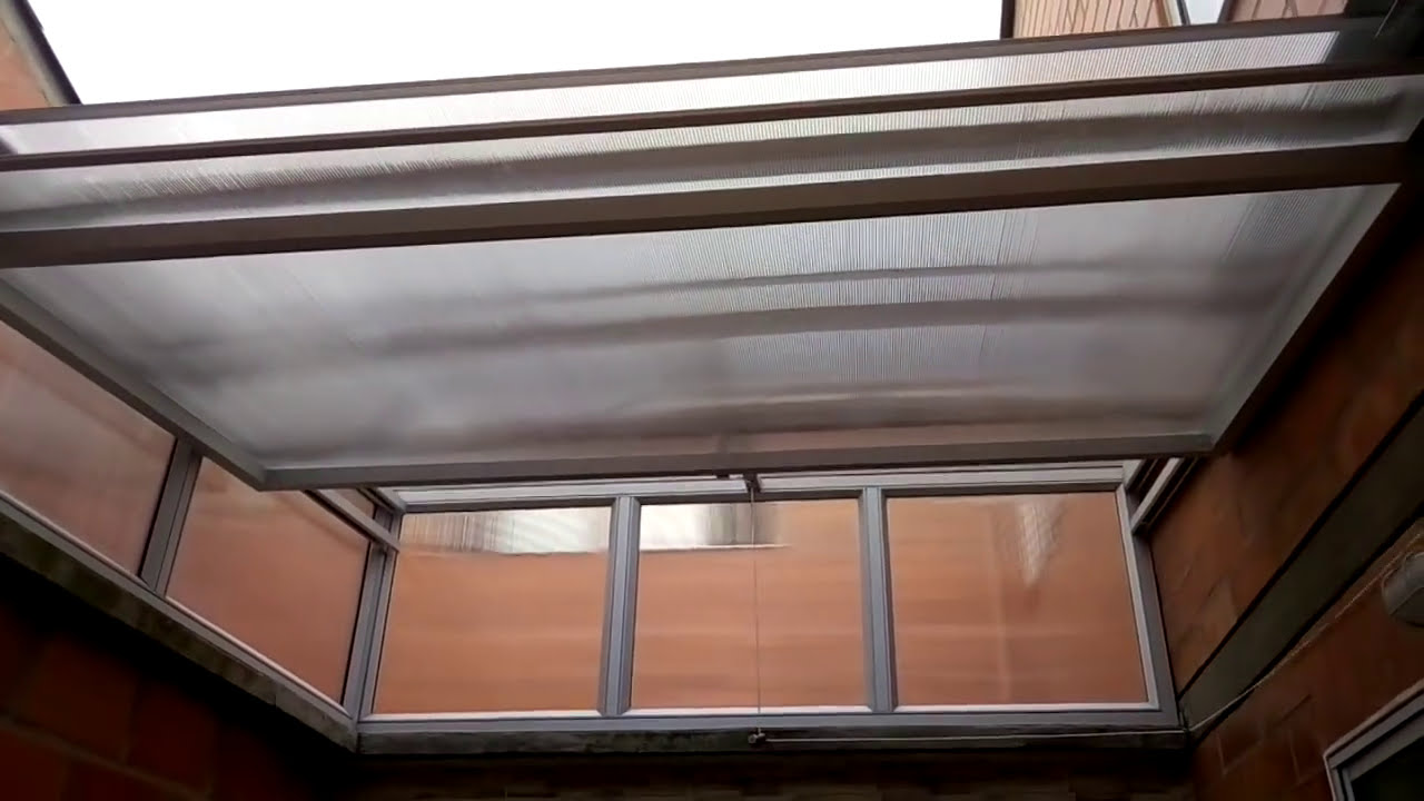 Como hacer techo corredizo en policarbonato y aluminio