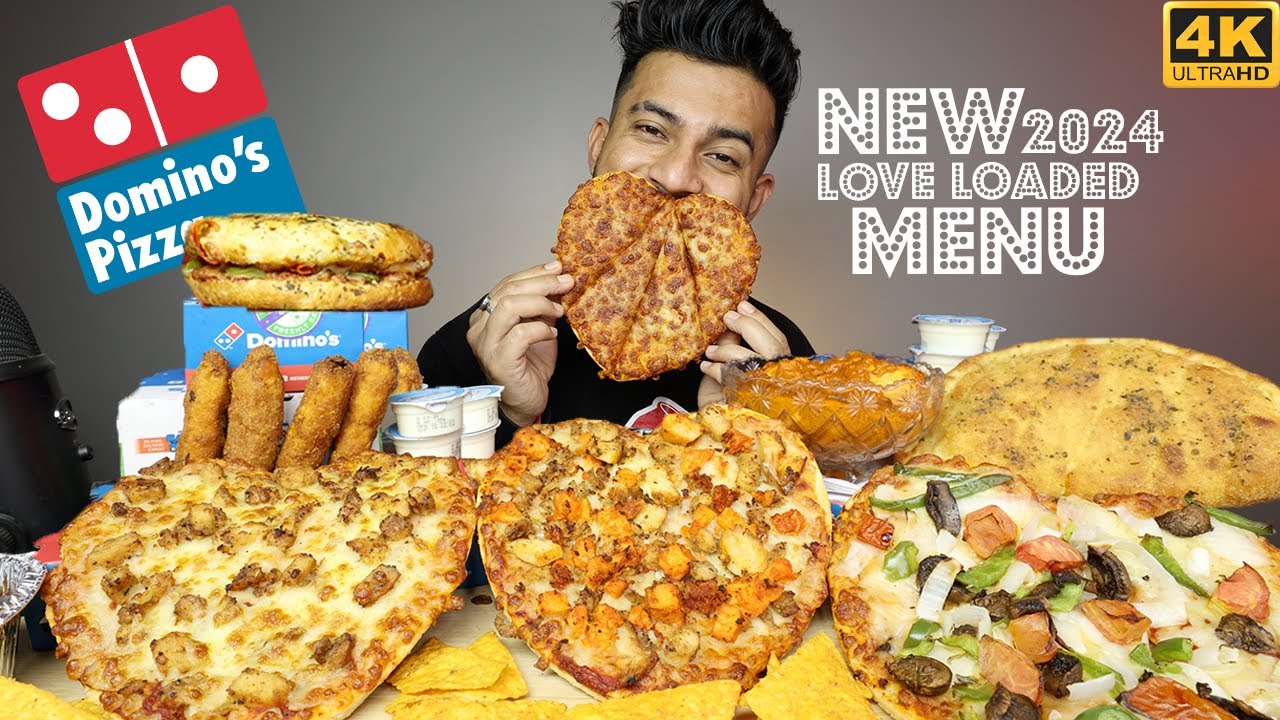Domino's NEW HEART SHAPED PIZZA !! Margherita Pizza, Chicken Loaded Pizza, Pepper Barbecue Pizza etc