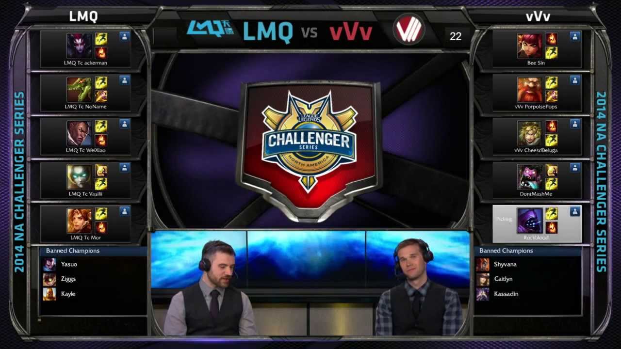 LMQ vs VVV Gaming Red | 2014 NA Challenger Series Play In #1 | LMQ vs VVV