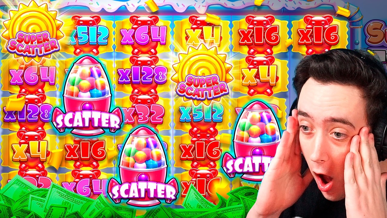 A CRAZY *RARE* Session on Sugar Rush SUPER SCATTER!!!