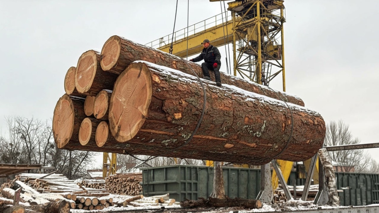 You’ve Never Seen Wood Chips Like This — Extreme Log Pressure.