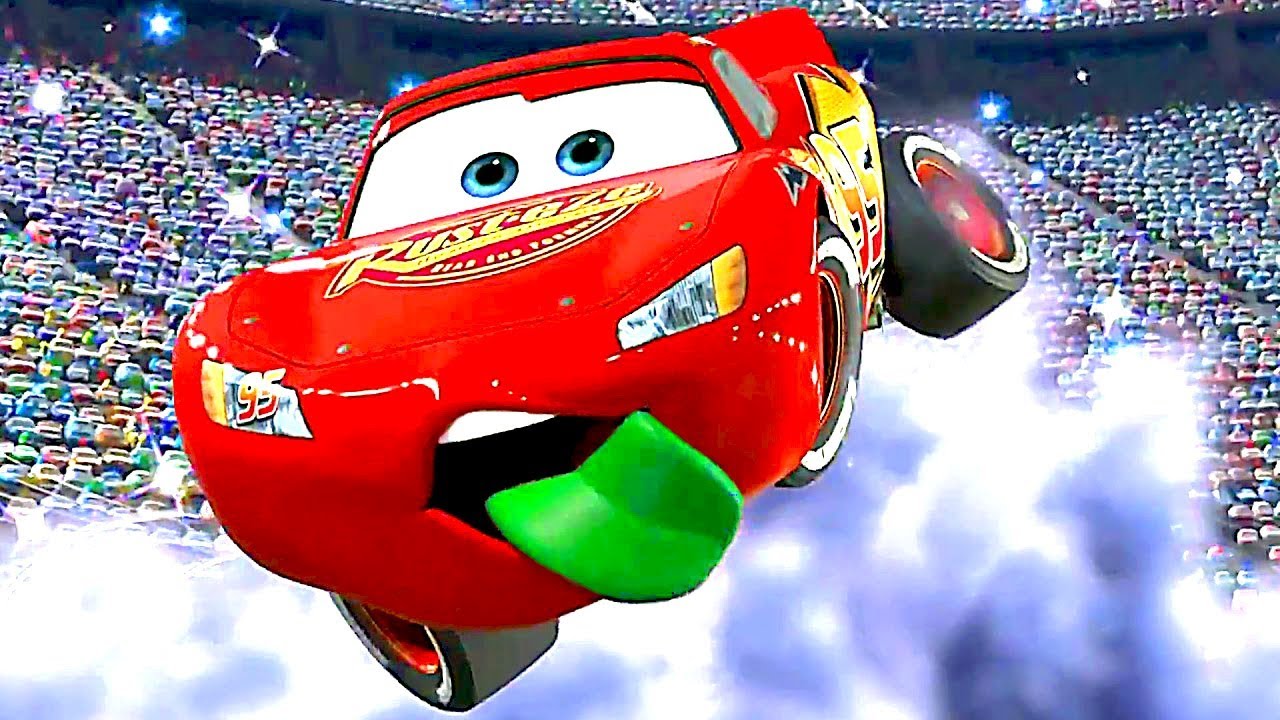 Şimşek Mcqueen Süper Güçlü Arabalara Karşı Tehlikeli Yarışta (Arabalar 2 Oyunu)