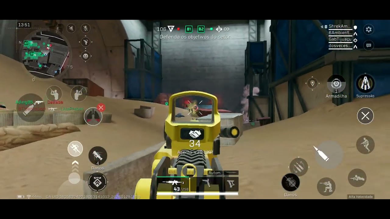 Delta force mobile garena gameplay ranqueada A36 5G tudo suave