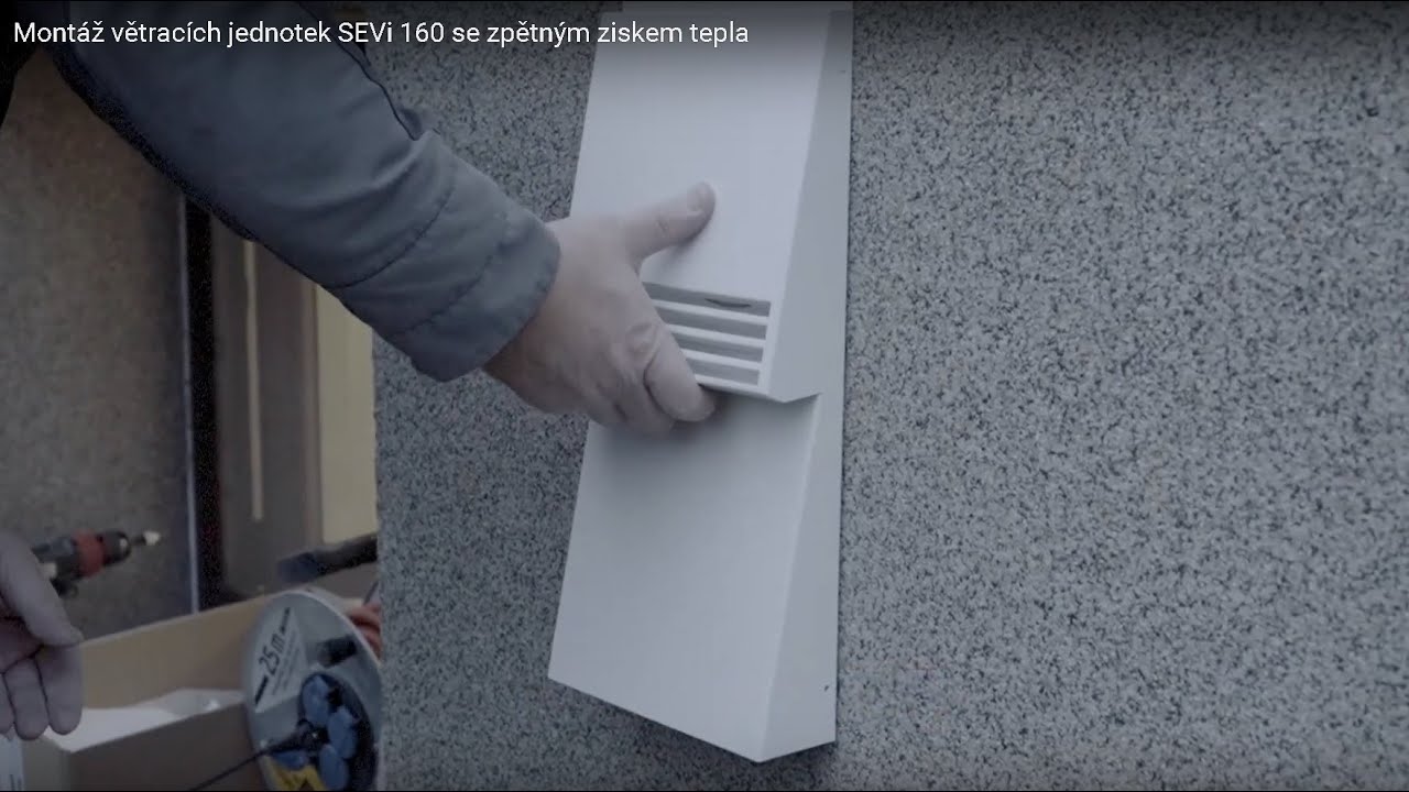 Montáž větracích jednotek SEVi 160 se zpětným ziskem tepla