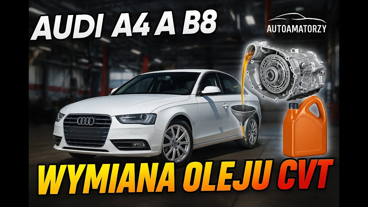 AUDI A4 B8 WYMIANA OLEJU W SKRZYNI AUTOMATYCZNEJ MULTITRONIC   CVT
