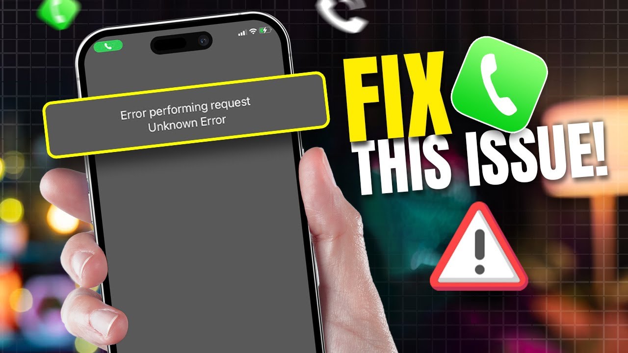 How to Fix 'Error Performing Request Unknown Error' in iPhone iOS 18 | iPhone Dialpad Error