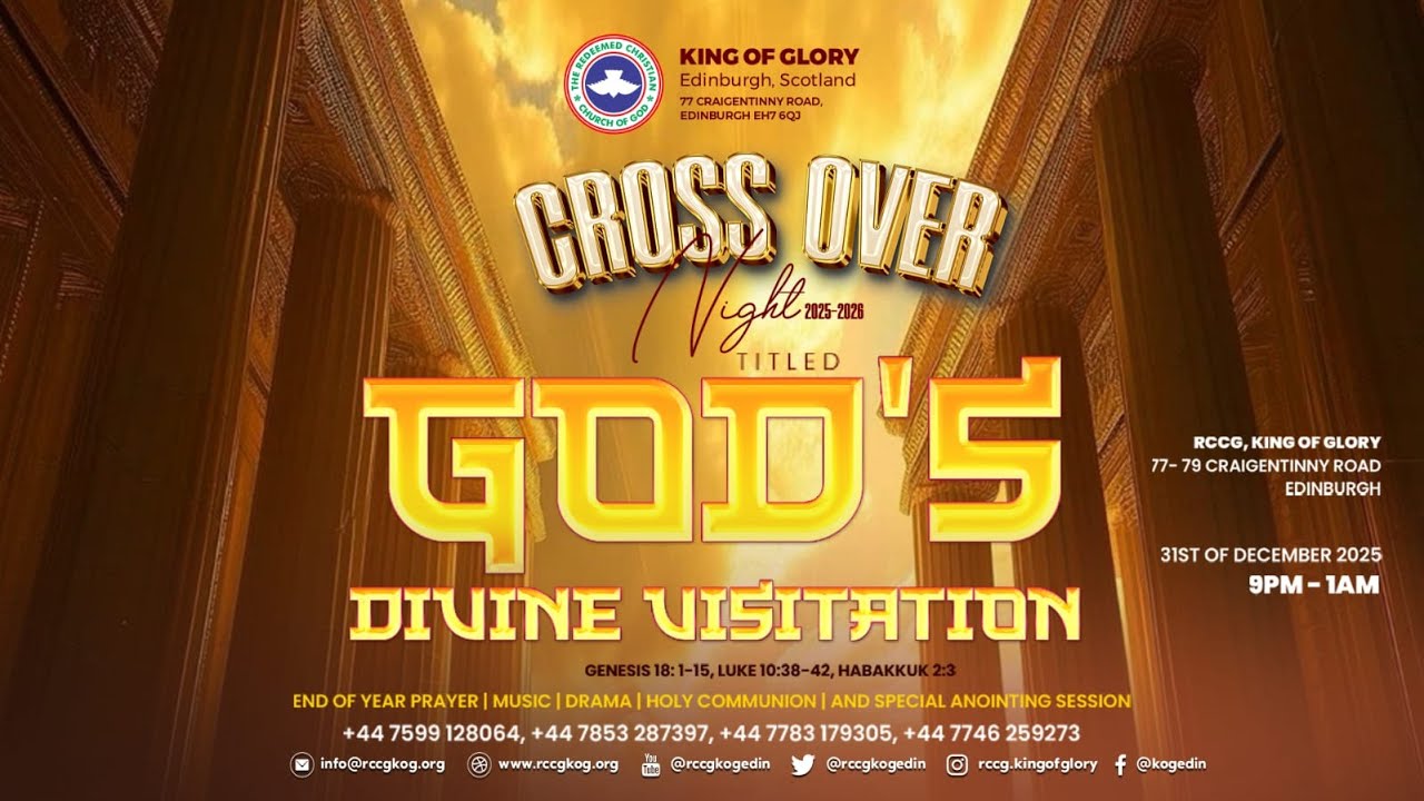 CROSS OVER SERVICE– GOD'S DIVINE VISITATION – 31ST DECEMBER  2025