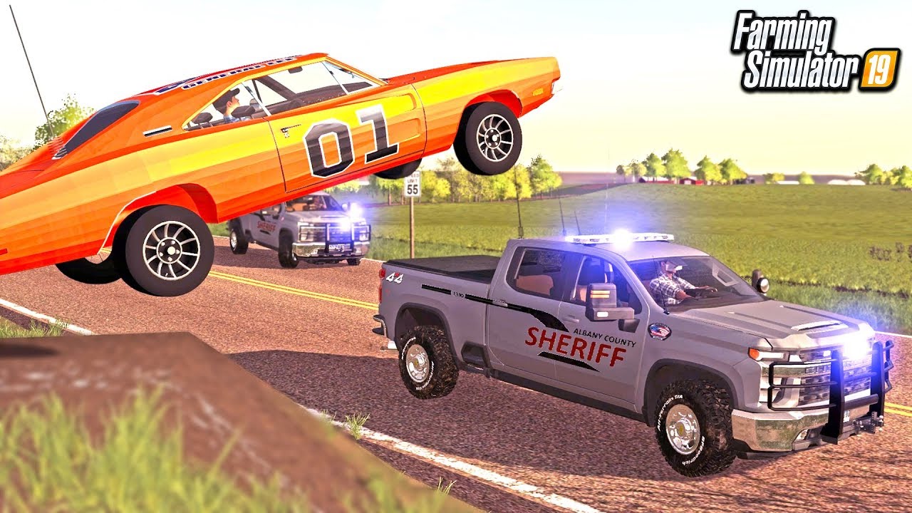 DUKE BOYS ESCAPE ROSCO & BOSS HOGG! (DUKES OF HAZARD ROLEPLAY) | FARMING SIMULATOR 2019