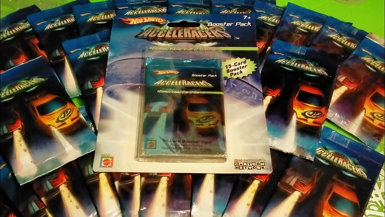 opening 25 Hot Wheels Acceleracers trading card packs!