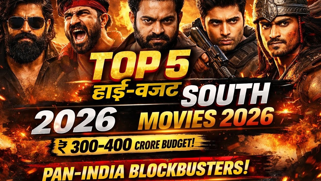 Top 5 South Pan-India Movies 2026 🔥 | ₹300–400 Crore Budget | Toxic, Peddi, NTR31