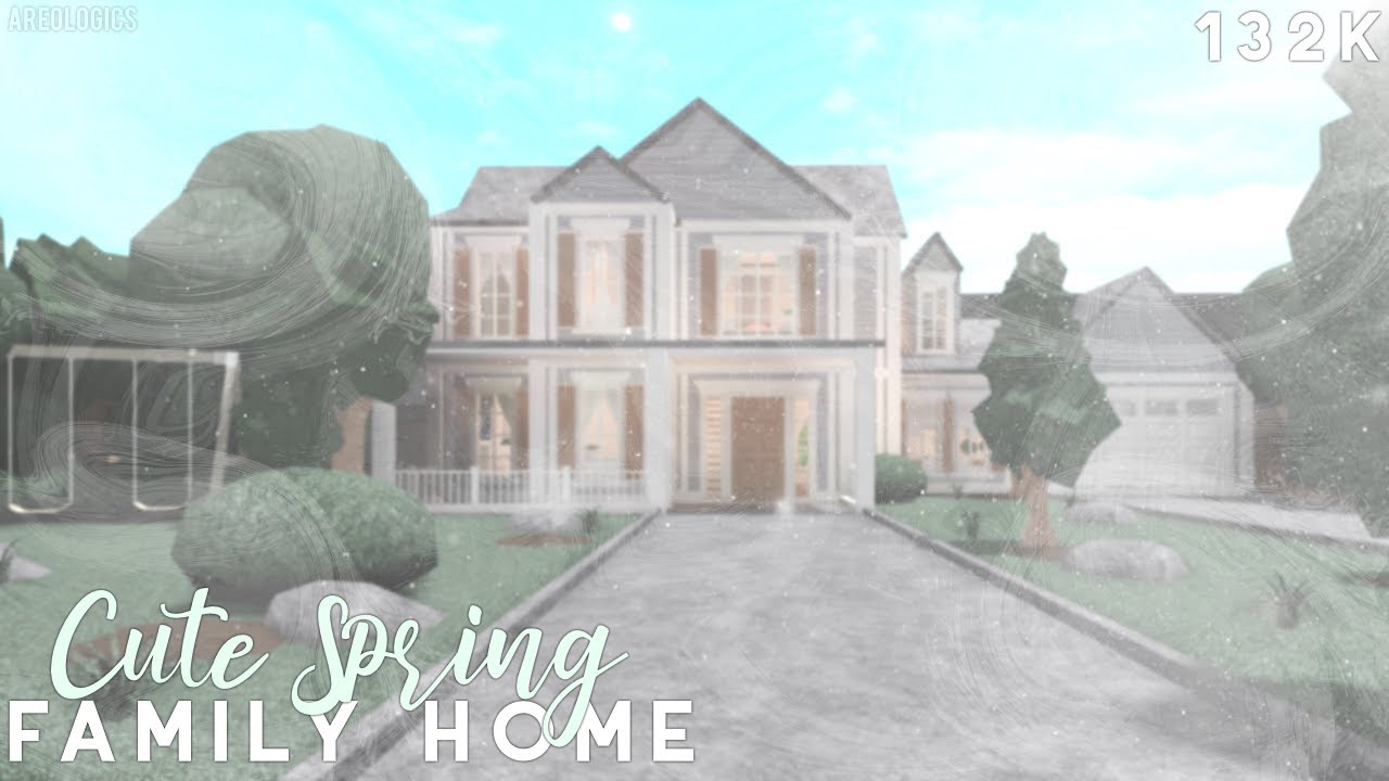 Bloxburg | Cute Spring Family House Speed Build