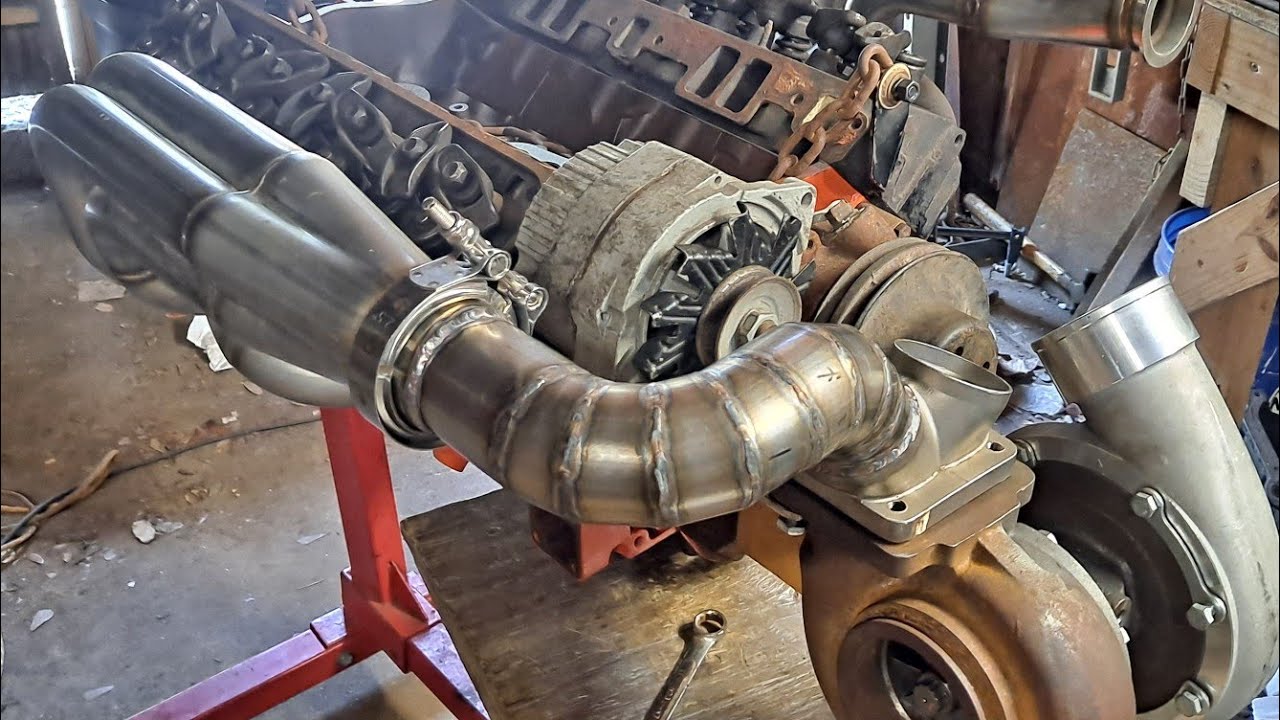 gt45 turbo, building my first turbo kit hot side part 2.