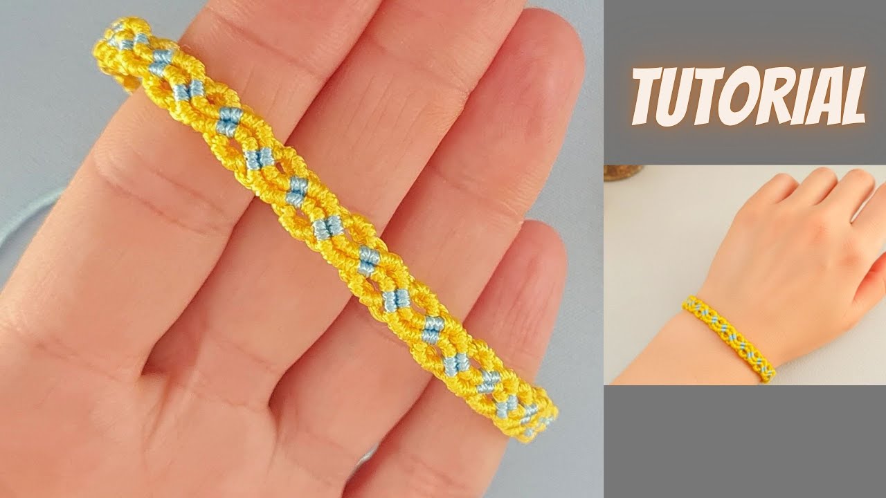 Easy Macrame bracelet, DIY tutorial for beginners