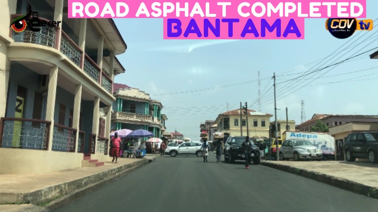 ASHANTI REGION ROAD Updates: BANTAMA ROAD ASPHALTING Completed in Kumasi, Ashanti Region of Ghana.