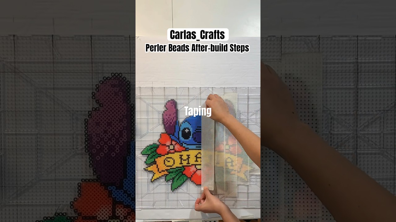 Perler Beads Tape Method #stitch
