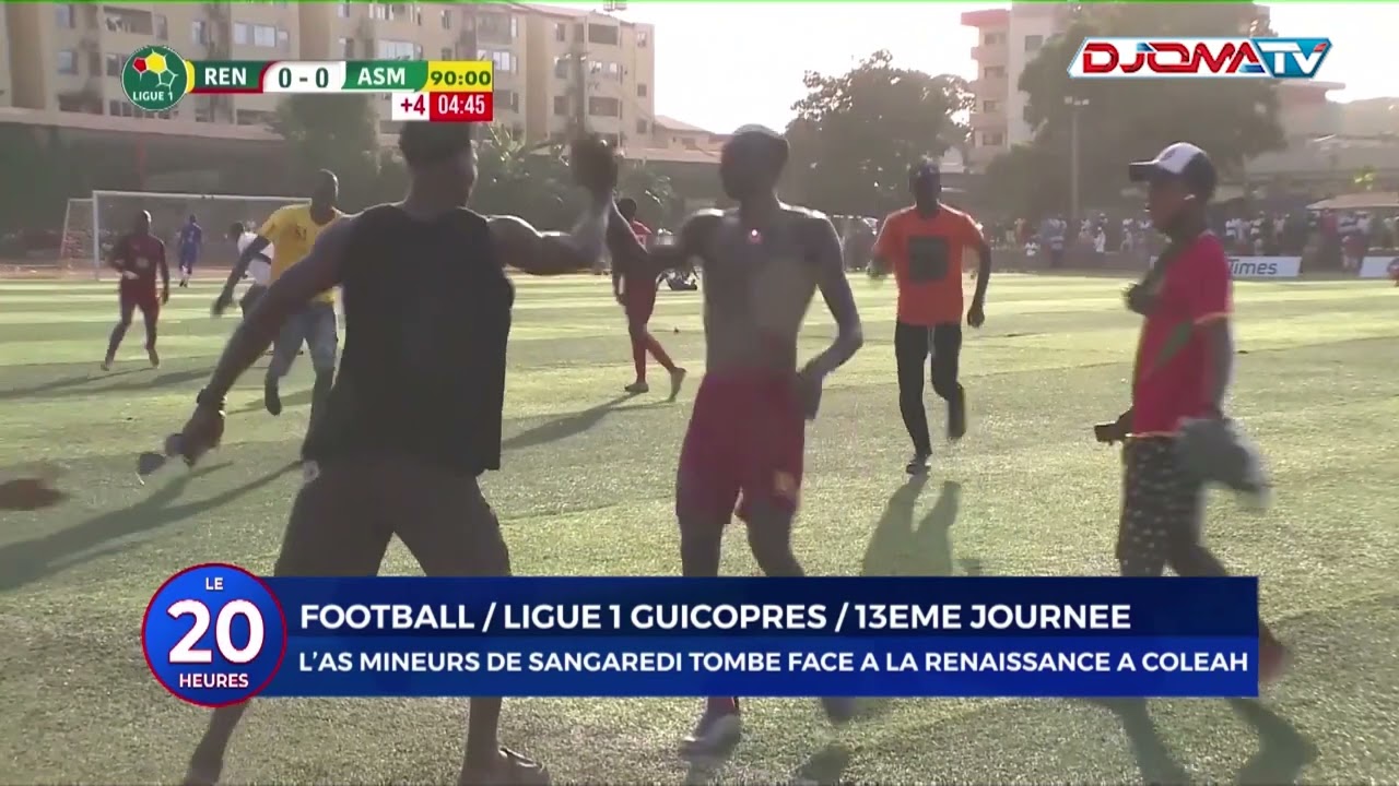 🔴Football/ligue 1 Guicopres: L'AS Mineurs de Sangarédi tombe face à la renaissance à Coléah.