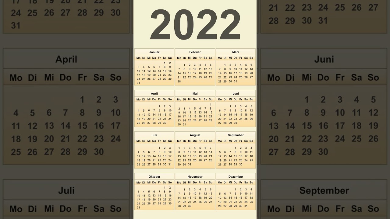 Kalender 2022