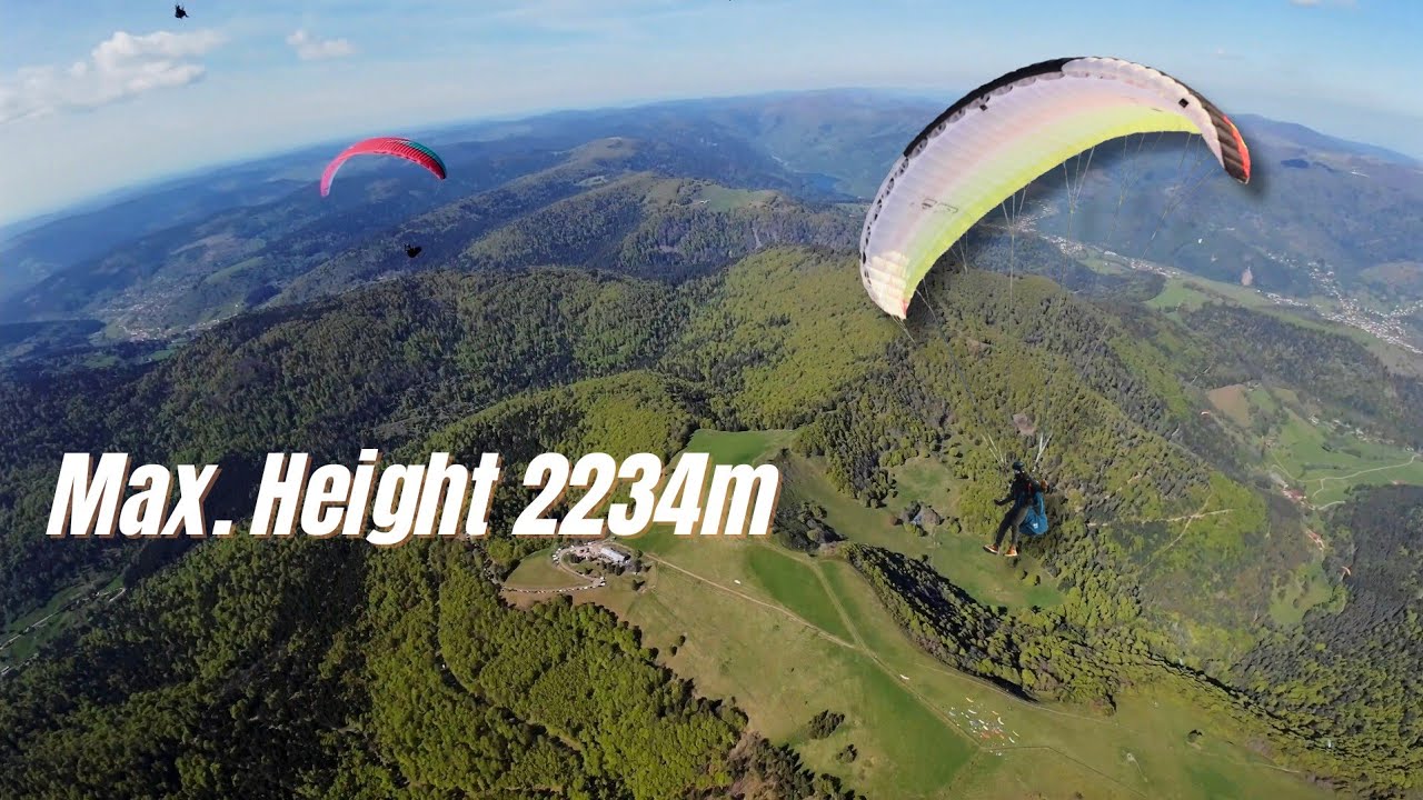 Paragliding-Toplandung und Höhenflug am drumont