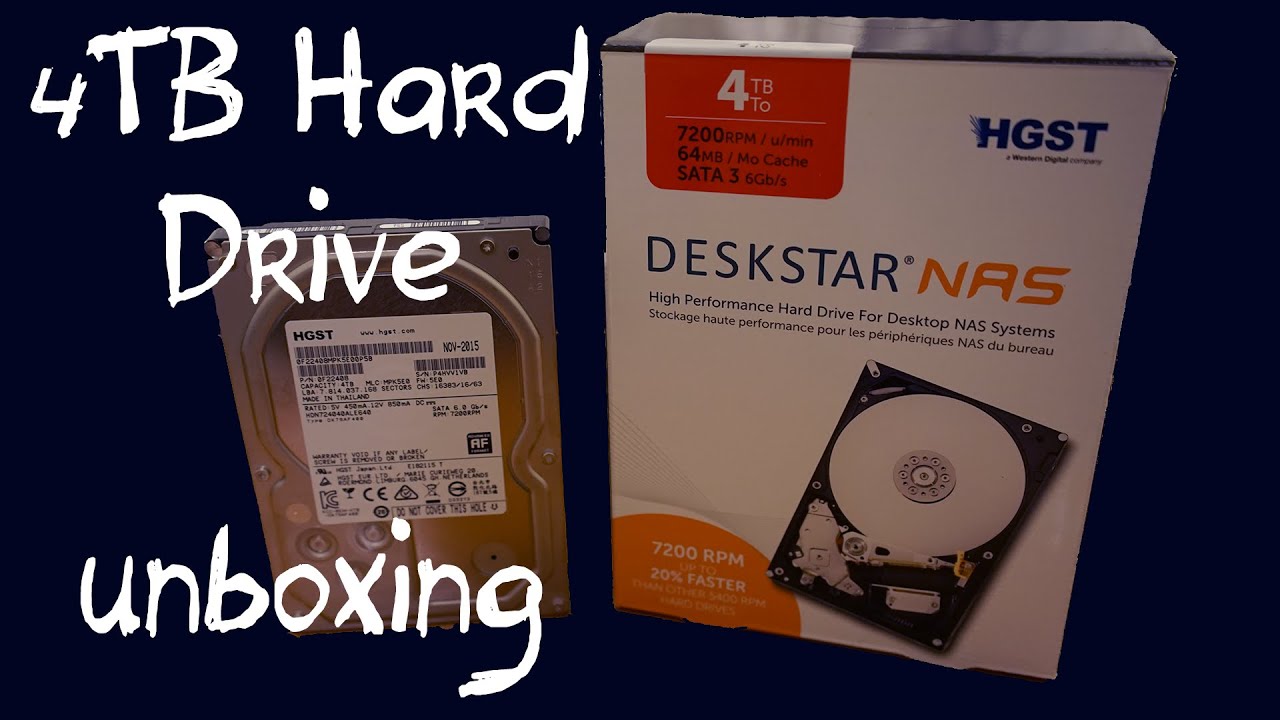 HGST 4TB Deskstar NAS Hard Drive Unboxing