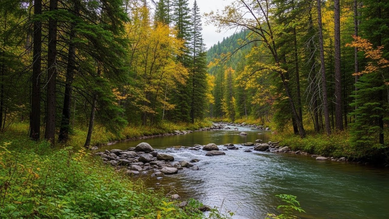 Peaceful Forest River 🌲🌊 Natural Ambience for Deep Sleep and Stress Relief #2526
