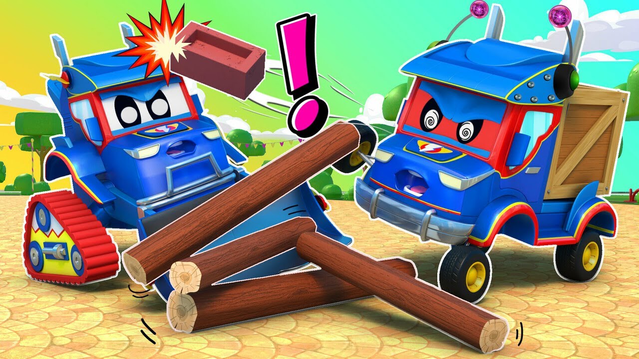 Super Bulldozer detiene al ROBOT MALVADO!