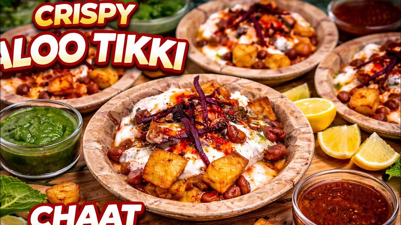 Crispy Aloo Tikki Chaat 🤤 | Street Style Aloo Tikki Recipe | Easy & Tasty| @kantaskitchen1974 