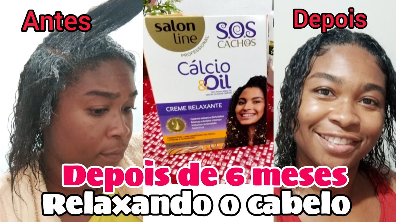  RELAXEI O CABELO DEPOIS DE 6 MESES SEM QUÍMICA 😱✨
