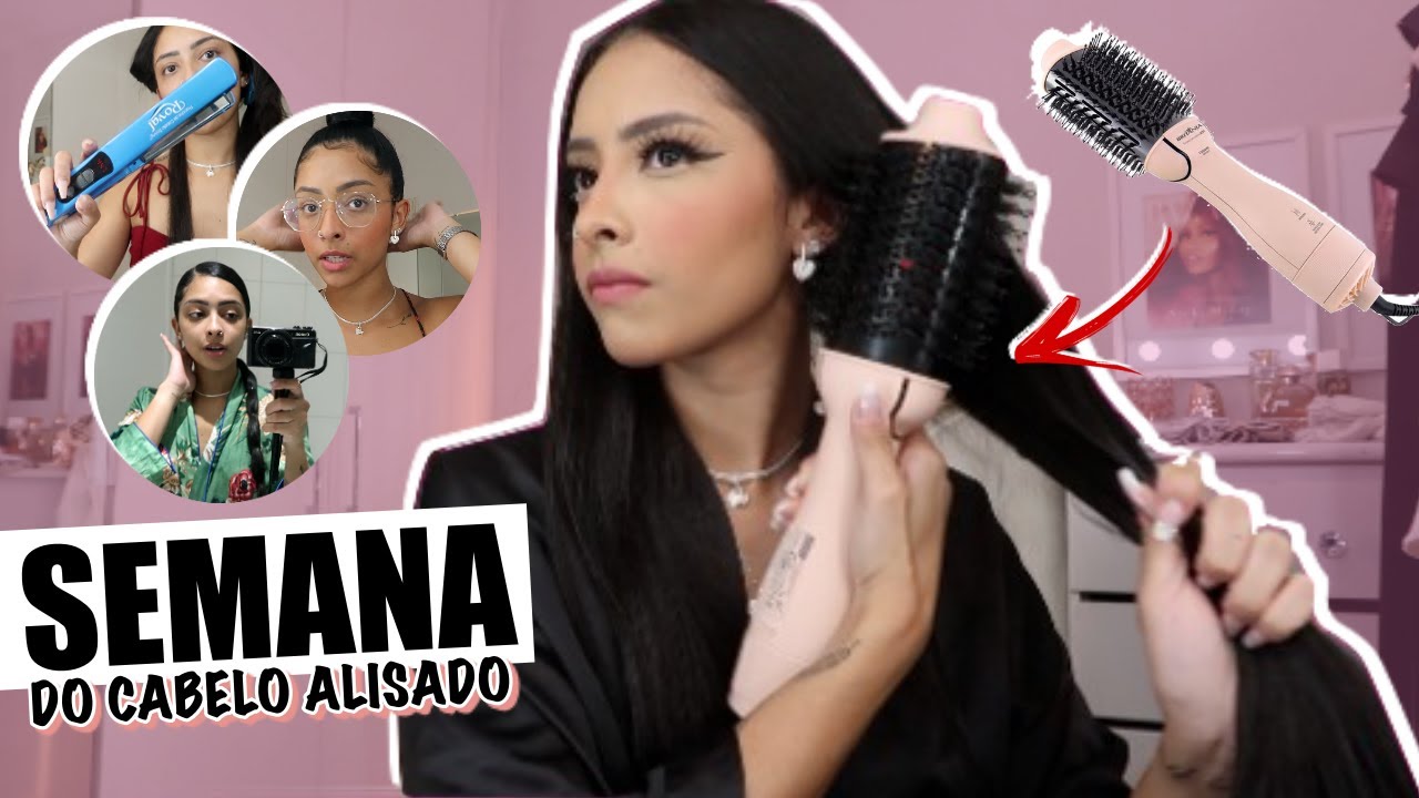 UMA SEMANA DO MEU CABELO ALISADO (NA REAL)!