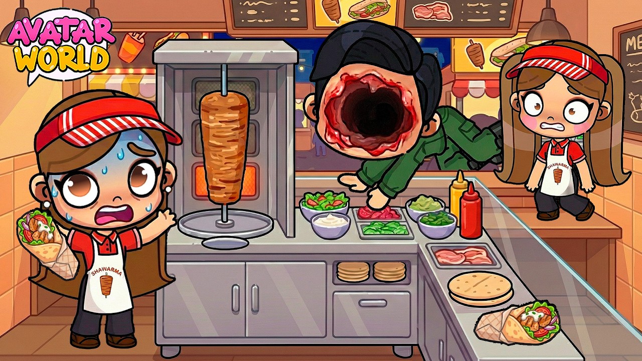 NUNCA VENDAS COMIDA a las 3AM en el KIOSKO SHAWARMA 😨🥙 de Avatar World