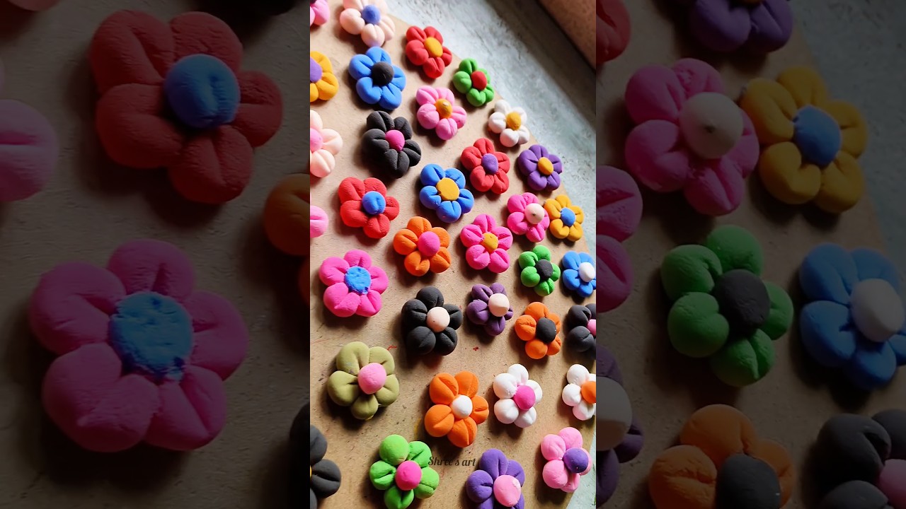super clay flower making / super clay craft ideas #clayart #superclay #craft #shortvideo