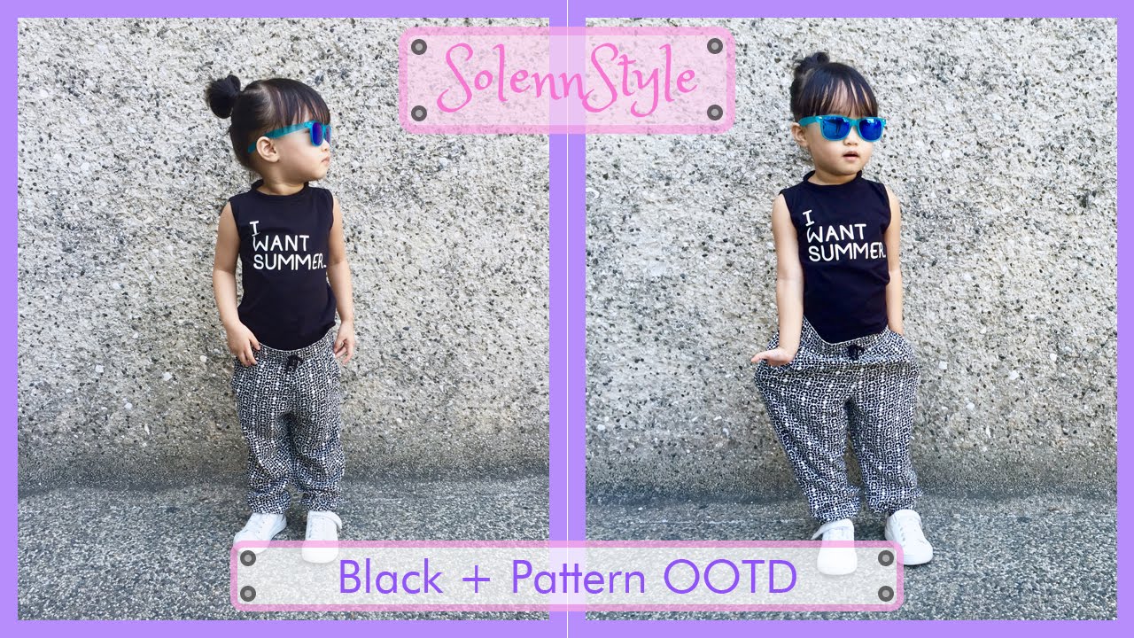 Solenn's Black + Pattern OOTD - H&M Kids, SM Kids
