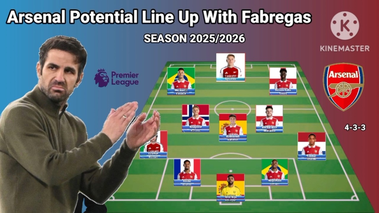 Arsenal Potential Line Up With Fabregas Season 2025/2026
