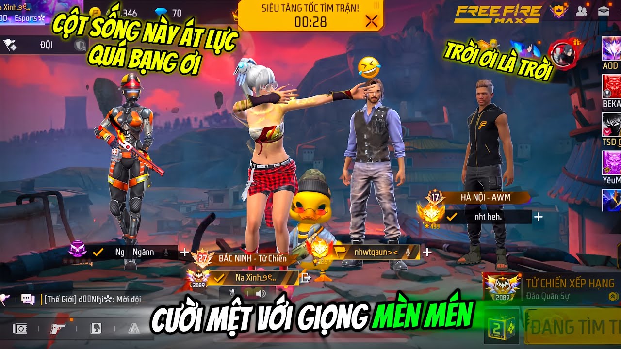 [Free Fire] Giả Gái Ghép Kênh Thế Giới Gặp Bạn Nữ Có Giọng 