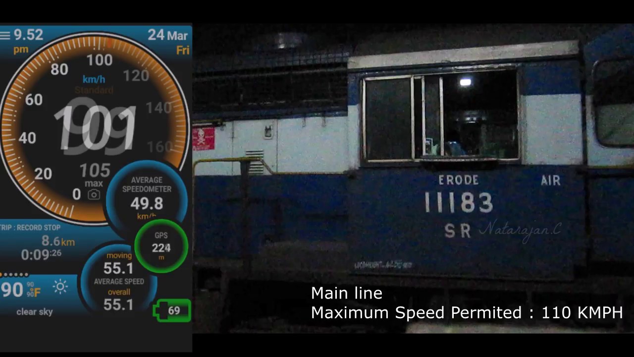 Indian Railways | Only Sounds : ALCO WDM3D from 0 to 110 KMPH