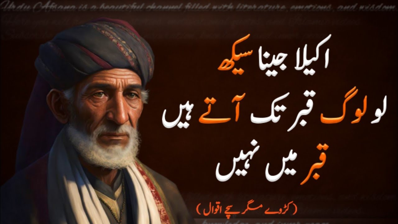 Akela Jeena Seekh Lo Log Qabar Tak Aate Hain | Qabar Mein Nahi || Quotes in Urdu - Urdu Afsanna