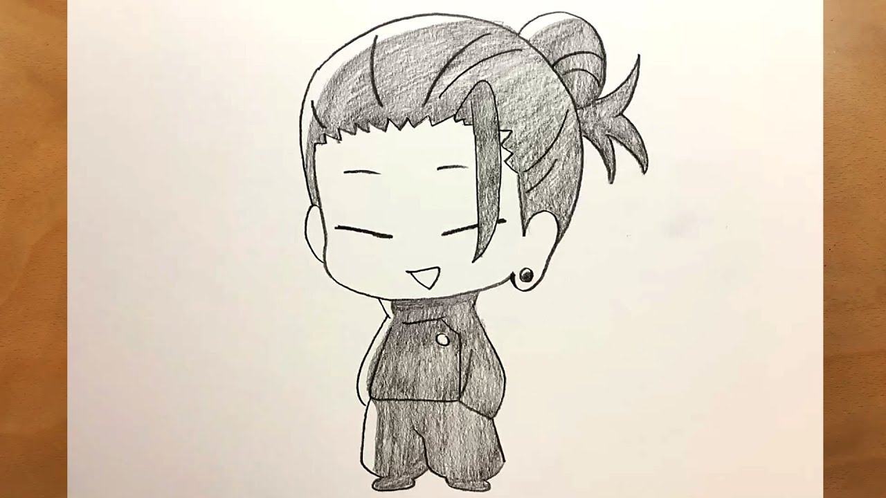 How to Draw Geto Suguru Step by Step || Chibi Anime Style || Jujutsu Kaisen Drawing