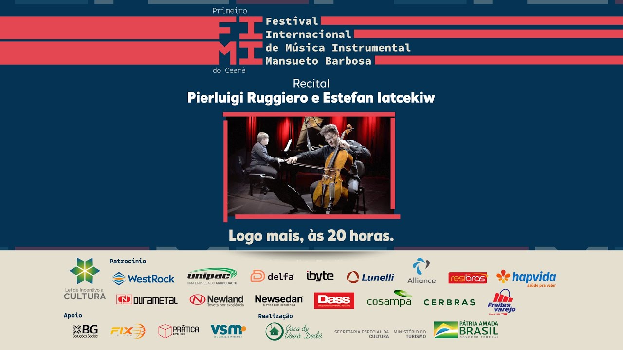 FIMI 1a Edição - Recital de Violoncelo e Piano com Pierluigi Ruggiero & Estefan Iatcekiw