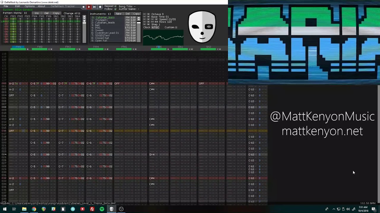 16-bit Genesis Level Theme in DefleMask (Cybarian Chiptune)