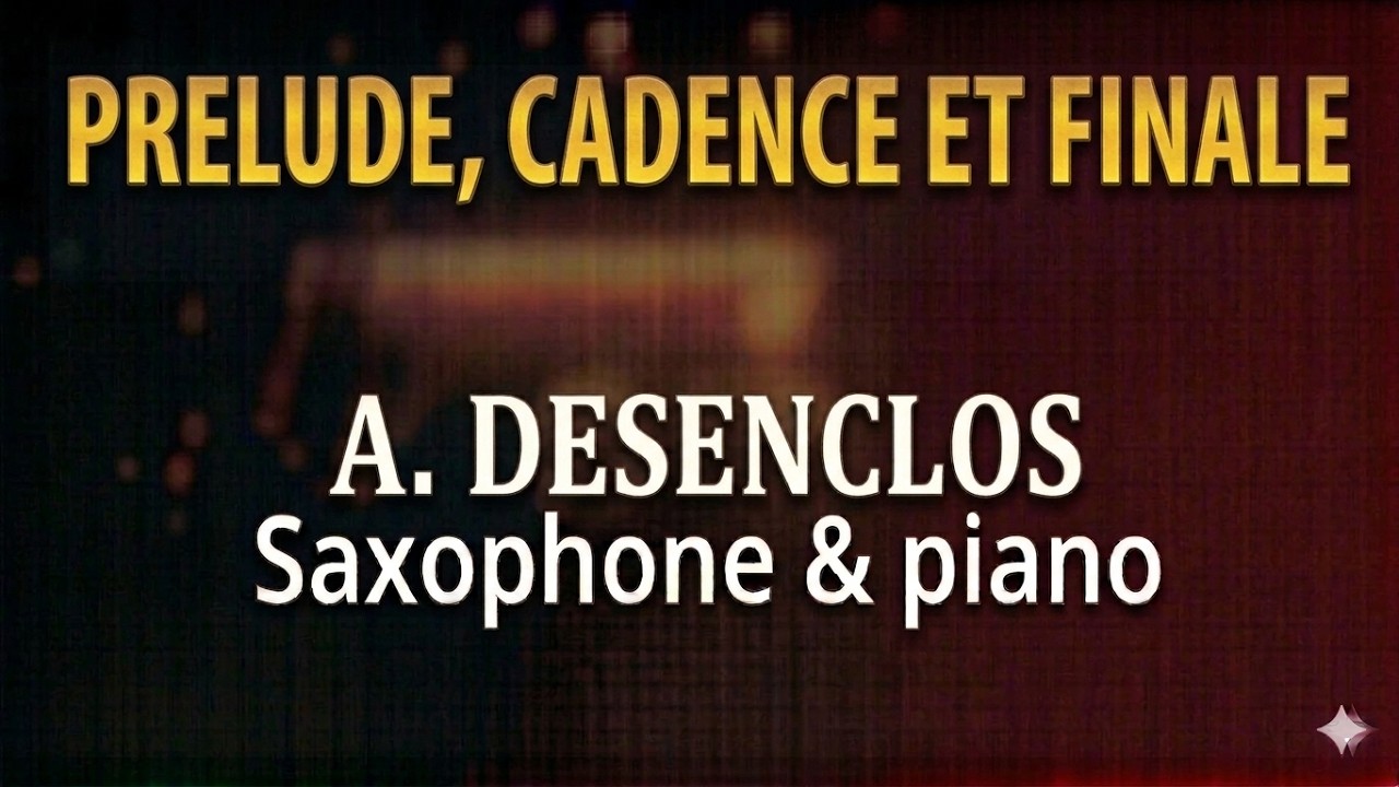 🎷 PRELUDE, CADENCE ET FINALE (ALFRED DESENCLOS) - SAXOPHONE & PIANO