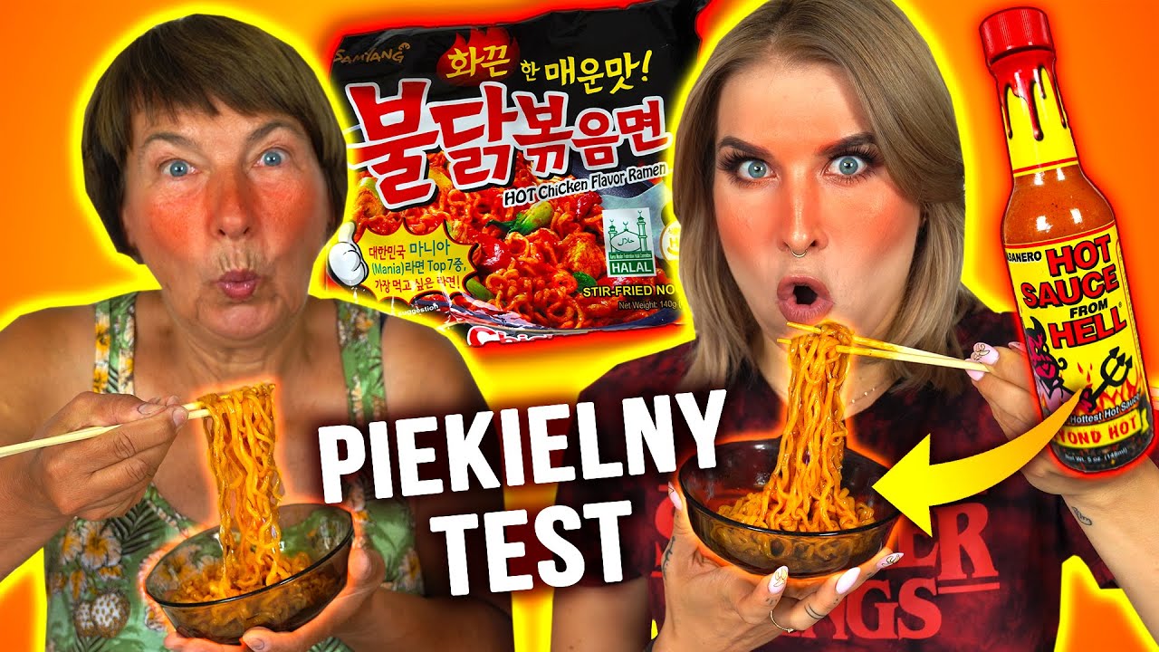 PIEKIELNY TEST 🔥 jemy najostrzejsze jedzenie! - AGA TESTUJE #46 | Agnieszka Grzelak Vlog z Mamą