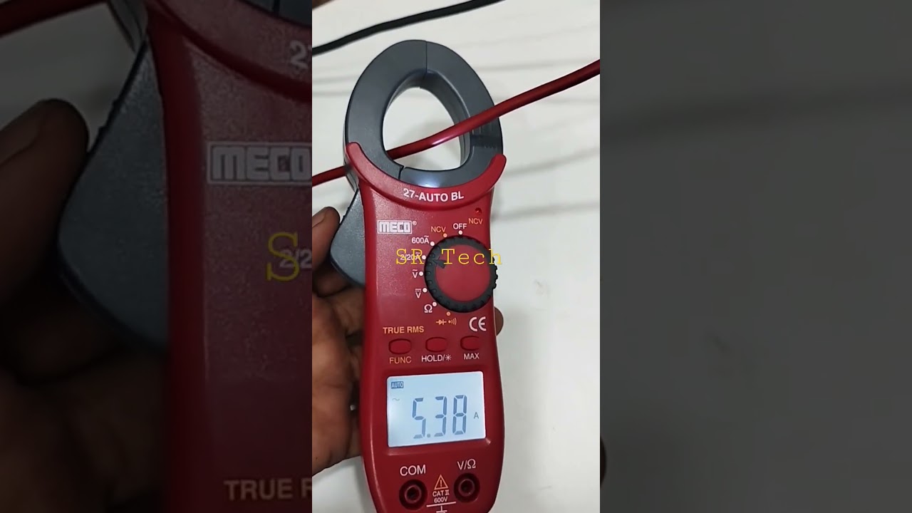 How to Check AC Current with #clampmeter . Tong tester se AC ampere kaise test karte hain . #srtech