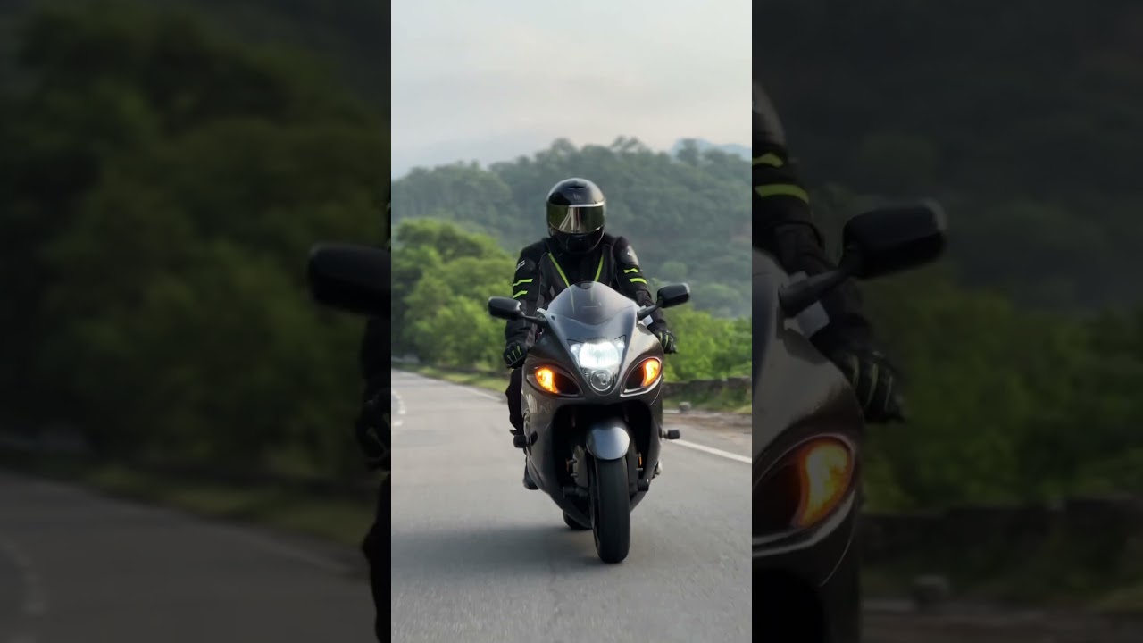 Suzuki Hayabusa Grey 2020 wheelie stunt flyby
