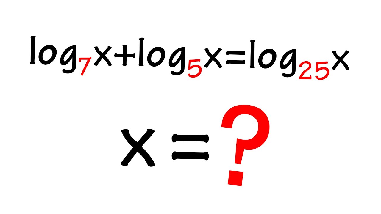 solving a logarithmic equation with different bases