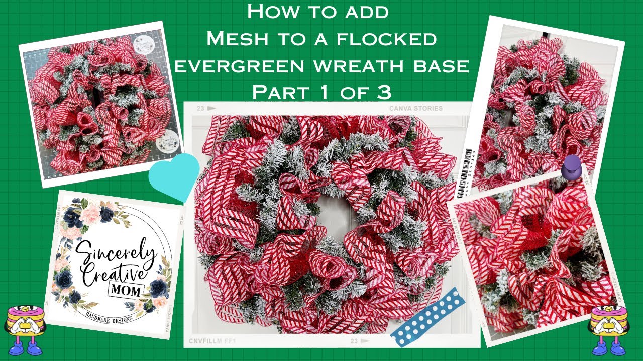 Part 1 How to add Mesh to an Evergreen wreath base
