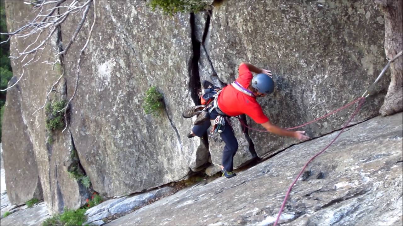 Rock climbing on Commitment in Yosemite Valley, 16 April 2016