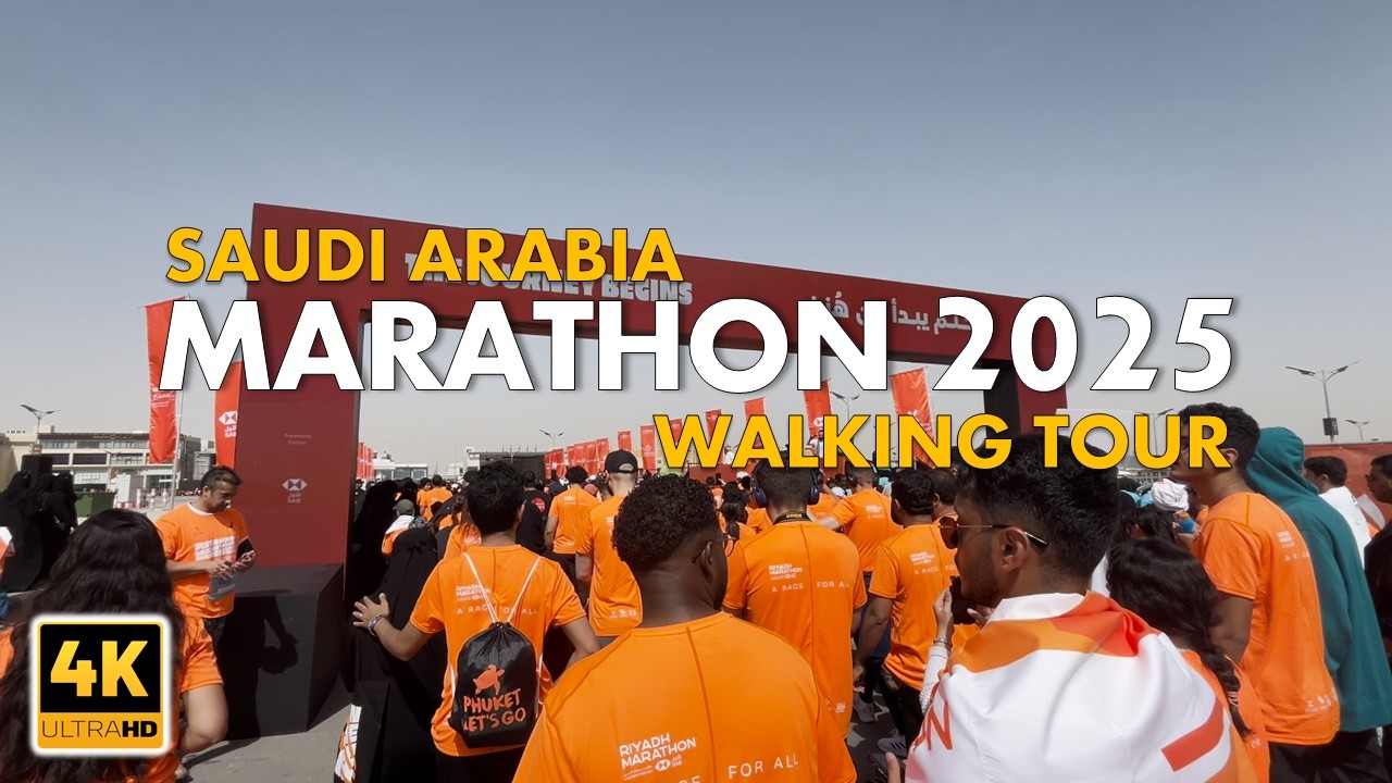 Riyadh Marathon 2025 | Walking Tour 4K | Saudi Arabia's Running Revolution