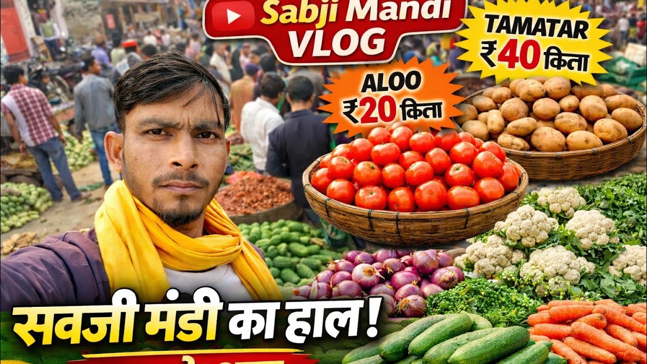 सब्ज़ी मंडी Vlog 🥕 | आज सब्ज़ी के दाम | Sabji Mandi Today #amreshjaiswalvlog
